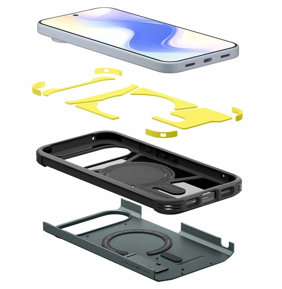 Mbështjellës telefoni Spigen Resistant Armor, Google Pixel 10 Pixel 10 Pro, i gjelbër