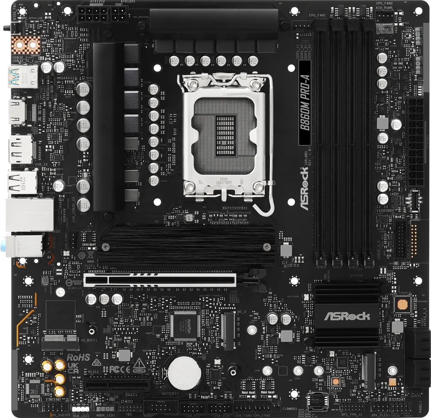 Pllakë amë ASRock B860M Pro-A, Intel B860, DDR5, Micro ATX 2