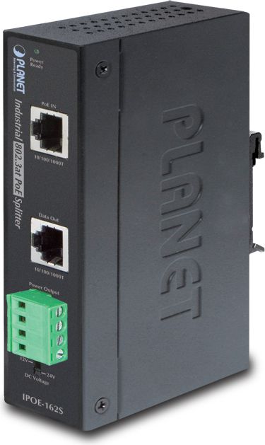 Splitter industrial Planet IPOE-162S, Gigabit, IEEE 802.3at HPoE