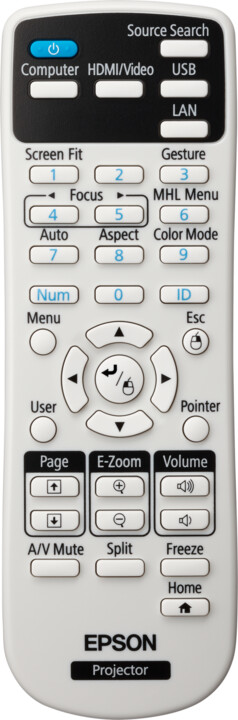 Projektor Epson EB-1780W, i bardhë / zi