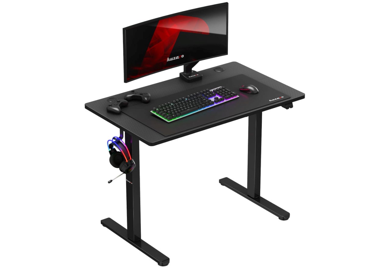 Tavolinë elektrike gaming Huzaro Hero 7.9, 100 x 60 cm, rregullim lartësie, e zezë