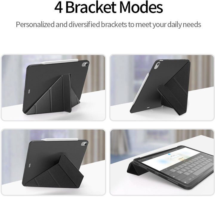 [OUTLET] Këllëf Lea për iPad Air 5 2022, me mbajtëse, i zi