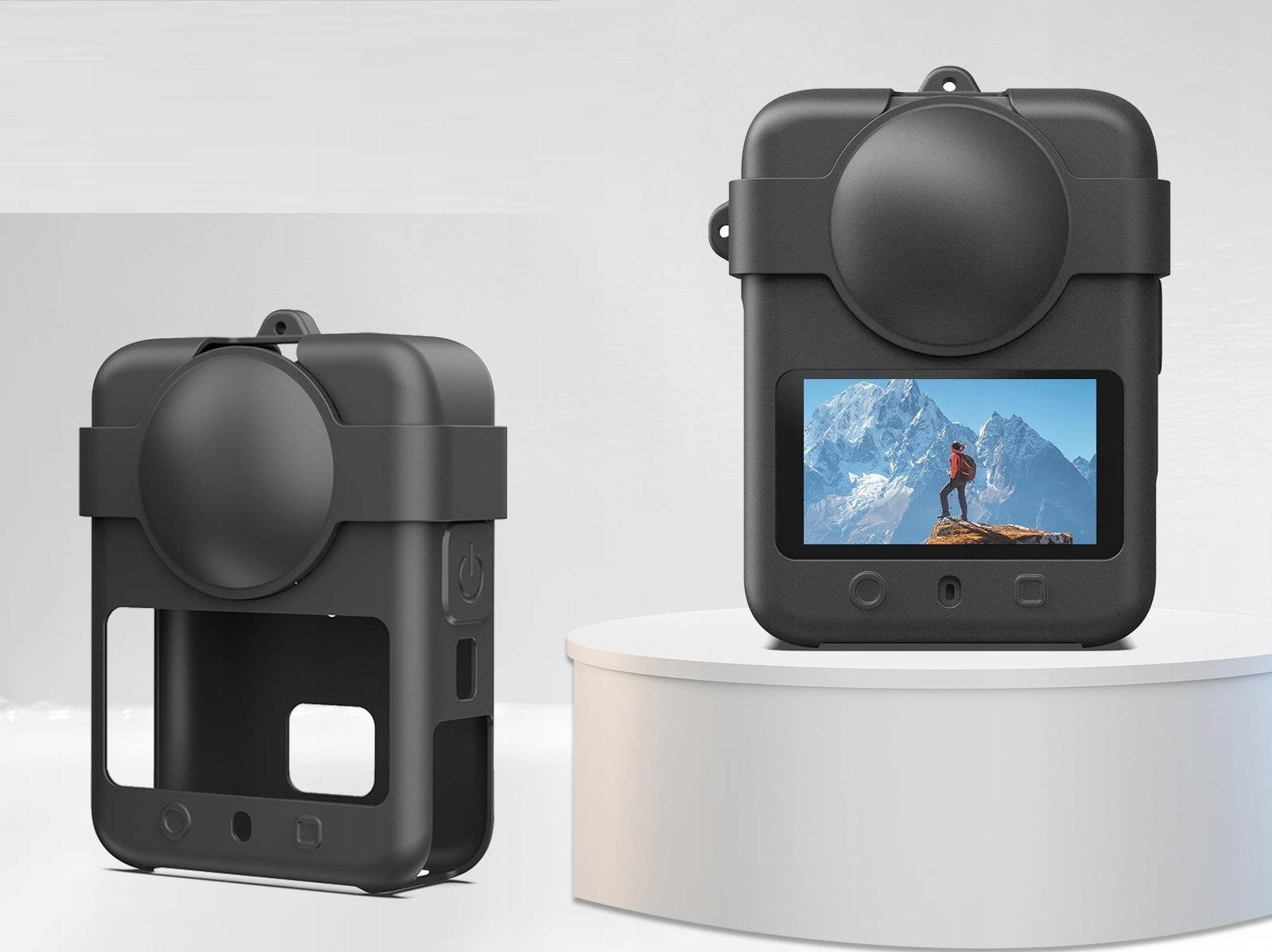 Çantë mbrojtëse PULUZ për DJI Osmo 360, kapak lente, litar dore, e zezë