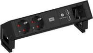Zgjatues tavoline Bachmann DESK 2, 2x prizë, 2x USB, 20 cm, i zi