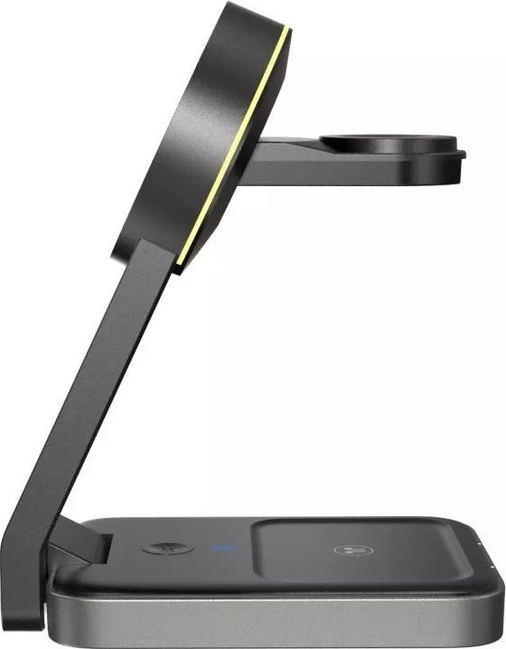 Karikues wireless 3 në 1 MagSafe Qi 15W, për iPhone Apple Watch AirPods, i zi