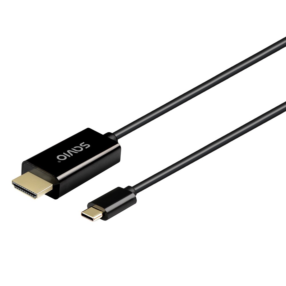 Kabllo USB C në HDMI Savio CL-191, 2 m, 4K, e zezë