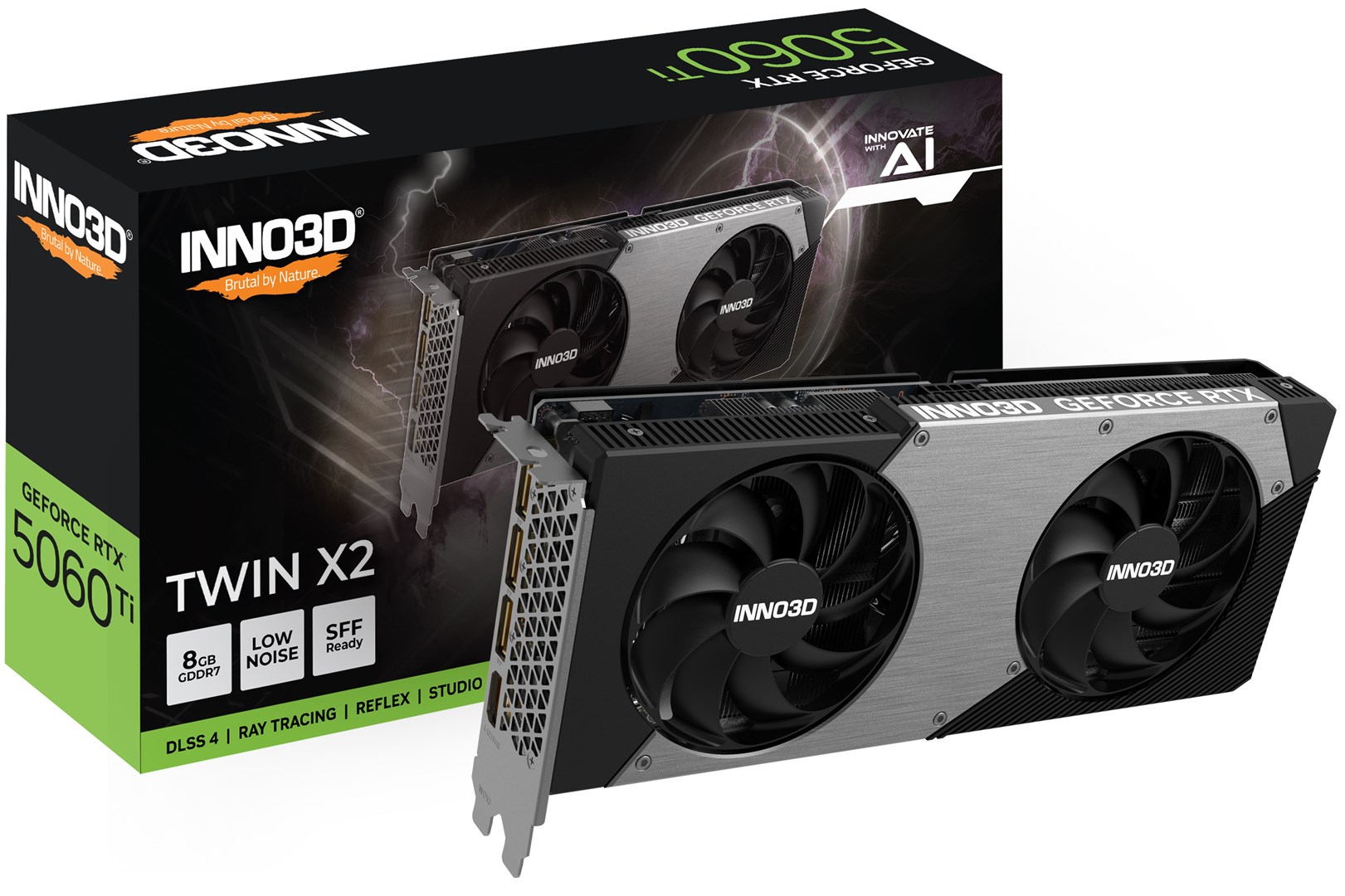 Kartelë grafike INNO3D GeForce RTX 5060 Ti TWIN X2 NVIDIA 8 GB GDDR7