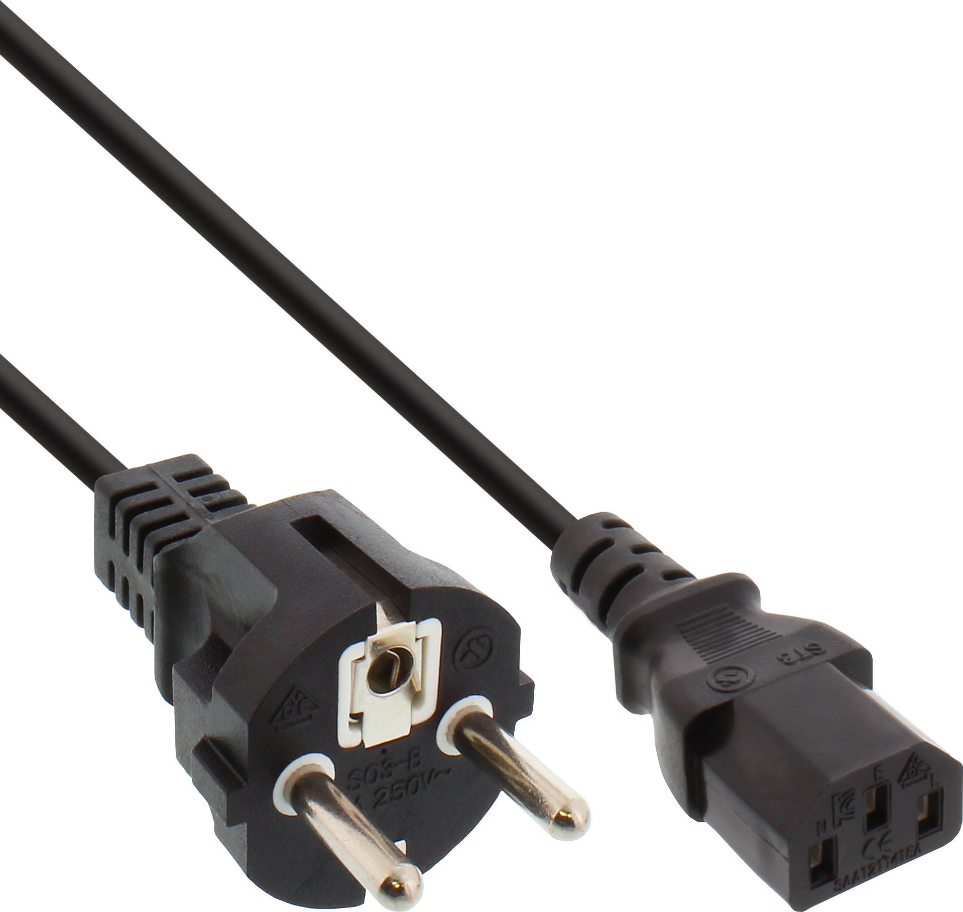 Kabllo rryme InLine, 40 copë, Schuko në C13, e zezë