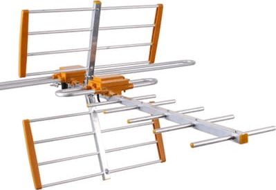 Antena RTV Galaxy DVB T VHF UHF Combo, e jashtme, Full HD, gri