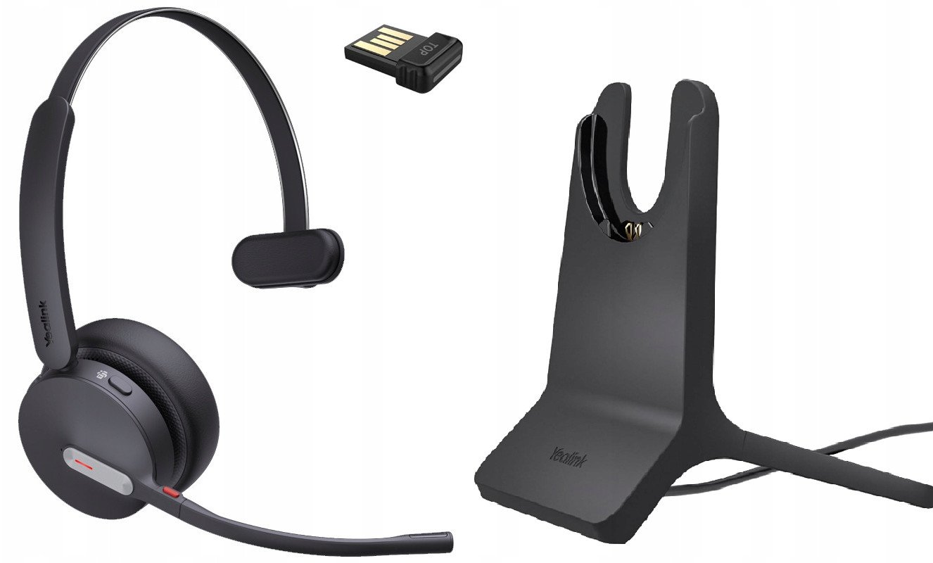 Kufje Bluetooth Yealink BH70 Mono me stand, Teams, USB-C A, të zeza