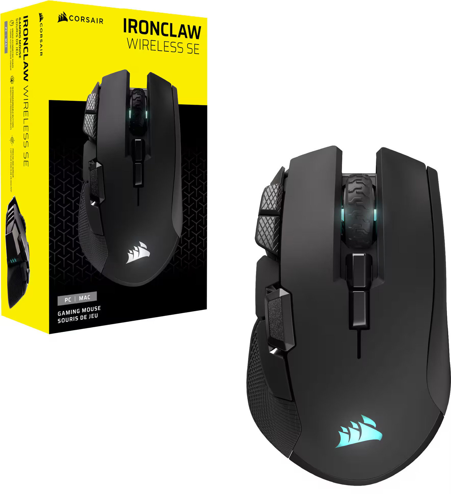 Maus gaming Corsair Ironclaw Wireless SE, pa tel, i zi