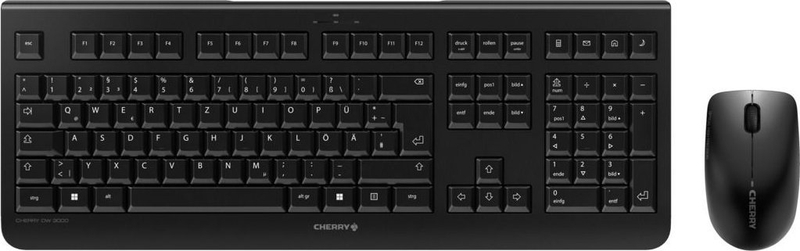 Set tastierë dhe maus CHERRY DW 3000, wireless, layout hungarez, i zi