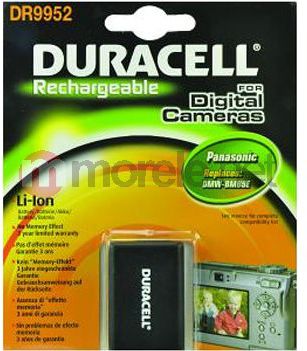 Bateri për kamera Duracell Panasonic DMWBMB9E, 7.4V, 890mAh, e zezë