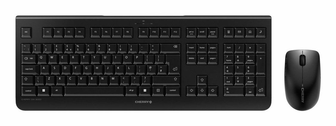 Set tastierë dhe maus wireless CHERRY DW 3000, i zi