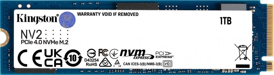 [OUTLET] Disk SSD Kingston NV2, 1TB M.2 2280 PCI-E x4 Gen4 NVMe