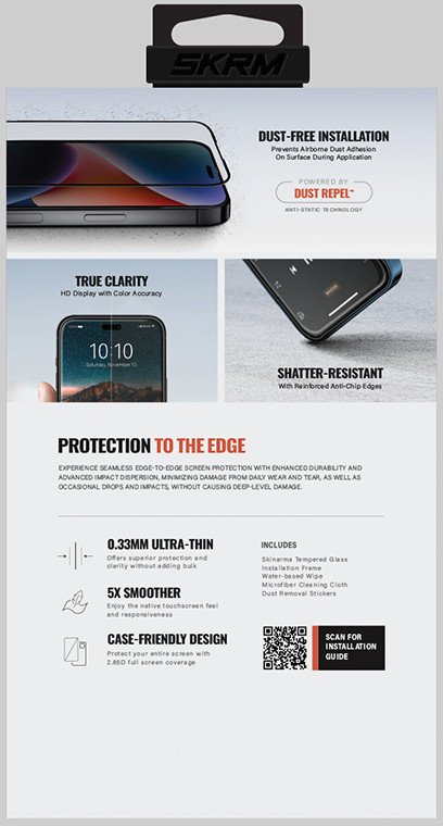 Xham mbrojtës Skinarma True Clear për iPhone 17, tempered glass, transparent