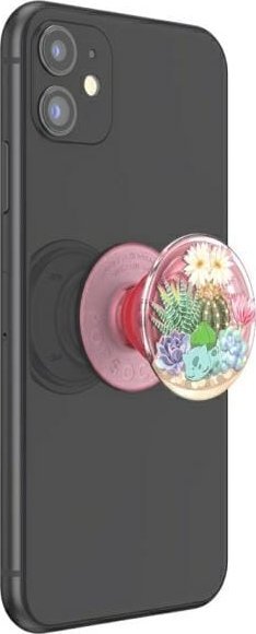 Држач за телефон PopSockets Bulbasaur Terrarium PopGrip, самолеплив, шарен