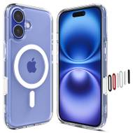 Mbrojtëse Spigen për iPhone 16, transparente/e bardhë