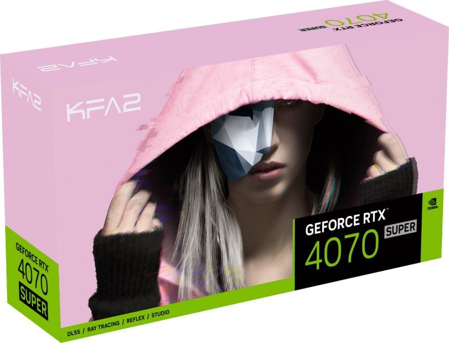 Kartelë grafike KFA2 GeForce RTX 4070 SUPER EX Gamer Pink 1-Click OC 12GB GDDR6X