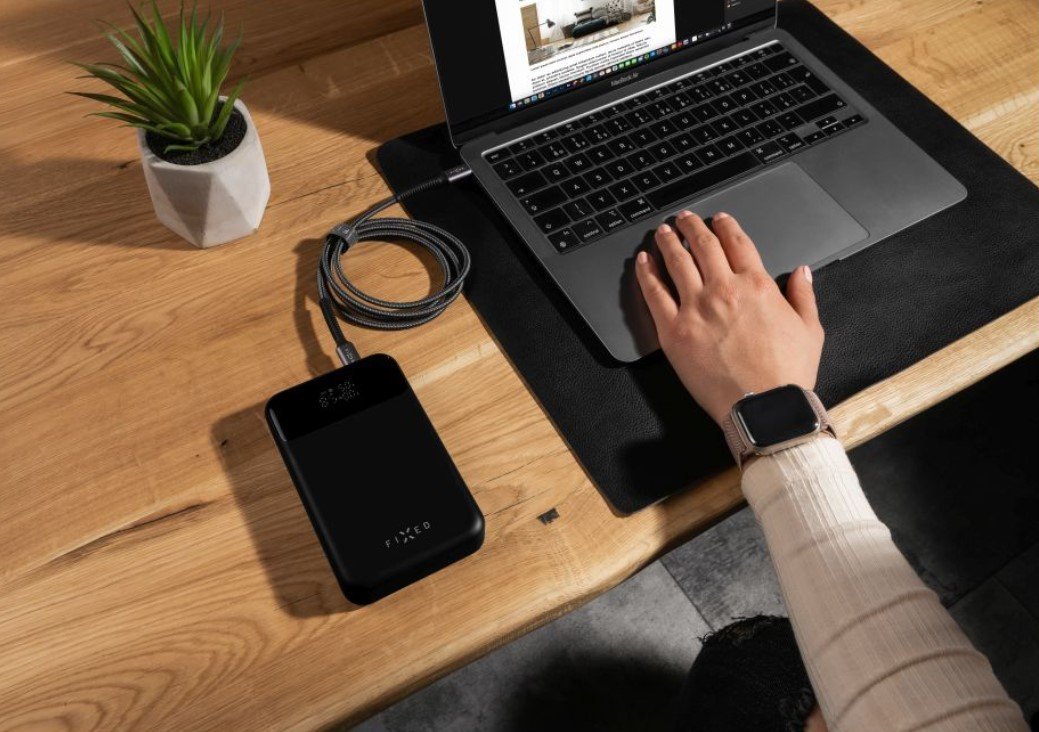 Kabllo FIXED Armor USB C në USB C, 2m, PD 240W, USB 2.0, gri