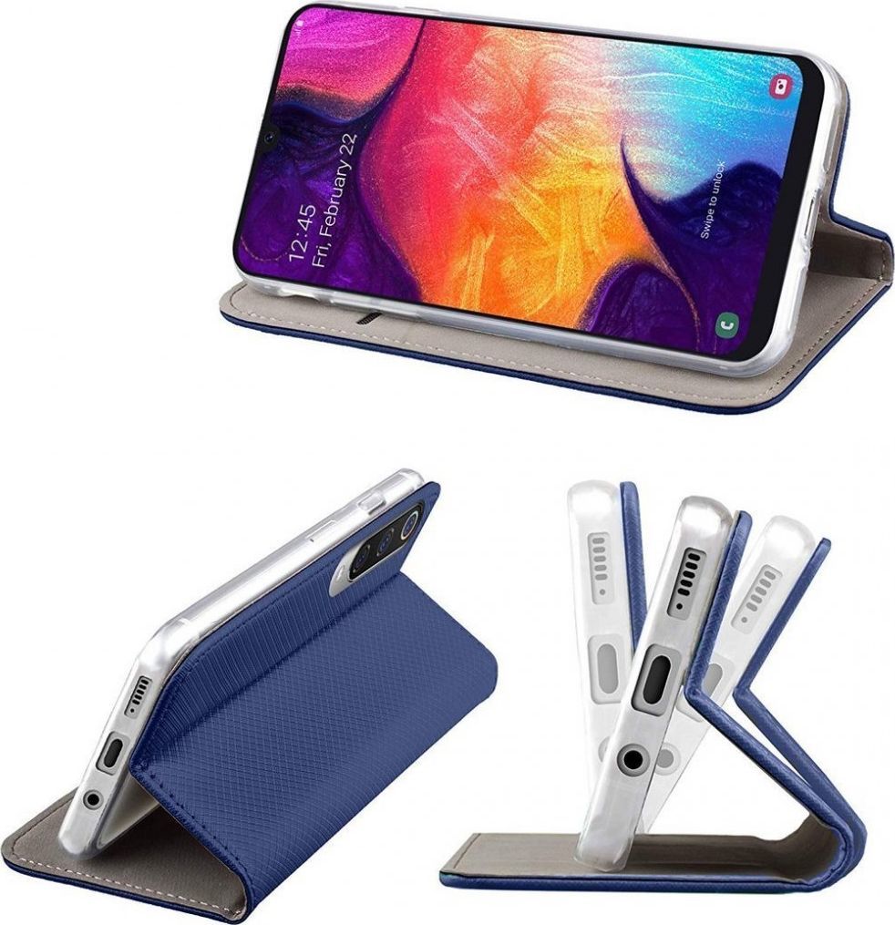 Mbrojtëse Smart Magnet për Samsung Galaxy A12 dhe M12, FLIP, e kaltër