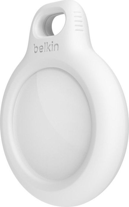 Mbajtëse Belkin Secure AirTag me unazë çelësash, Twist and Lock, e bardhë