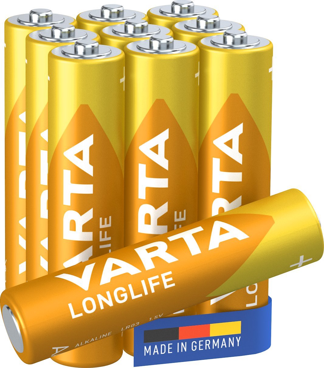 Bateri alkaline VARTA LONGLIFE Micro AAA, paketim 10 copë