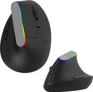 Maus vertikal Delux M618C, wireless 2.4G, 1600DPI, RGB, i zi