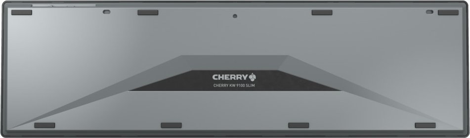 Tastierë CHERRY KW 9100 Slim, pa tela RF Bluetooth, QWERTZ gjerman, e zezë argjendtë
