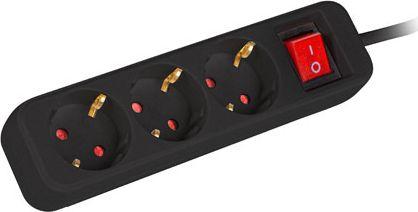 Kabllo vazhduese Lanberg 3 priza 1.5 m e zezë (PS1-03F-0150-BK)