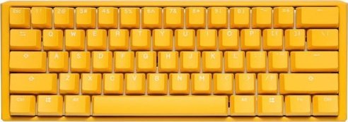 Tastierë gaming Ducky One 3 Mini, mekanike Cherry MX Black, RGB, e verdhë