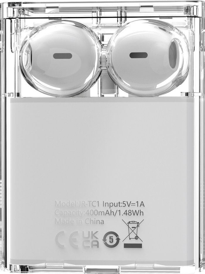 Kufje TWS Joyroom JR-TC1, Bluetooth 5.3, LED, të bardha