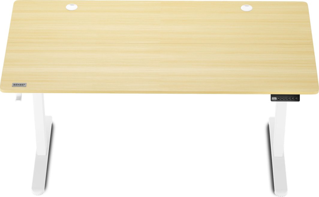 Tavolinë SENSE7 Nojo, 140cm x 70cm, e bardhë/ druri e hapur