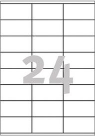 Etiketa vetëngjitëse Avery Zweckform 3475, 70x36mm, 2400 copë, të bardha