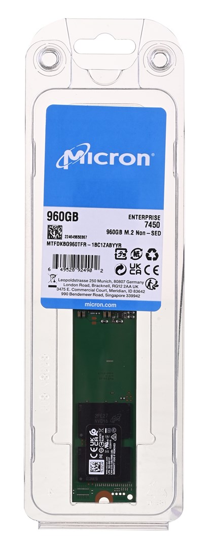 Disk SSD Micron 7450 Pro, 960GB, M.2 PCIe Gen4x4