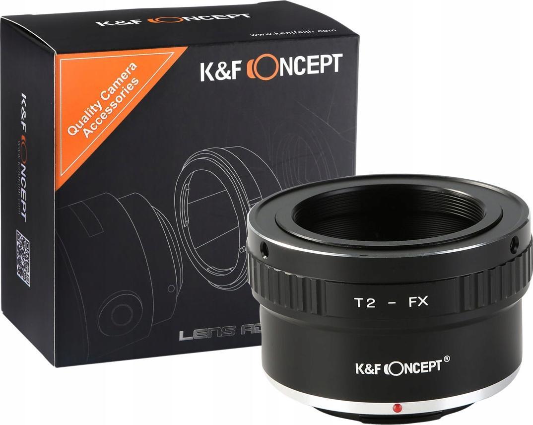 Adapter lente K&amp;F Concept KF06.107, T2 në Fujifilm X, bronz dhe alumin, i zi