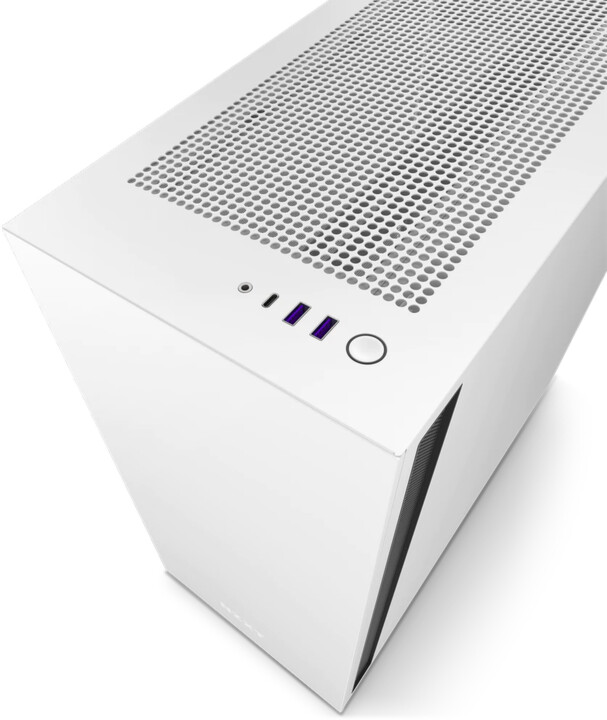 Kasë kompjuteri NZXT H7, USB-C, xham, e zezë / bardhë
