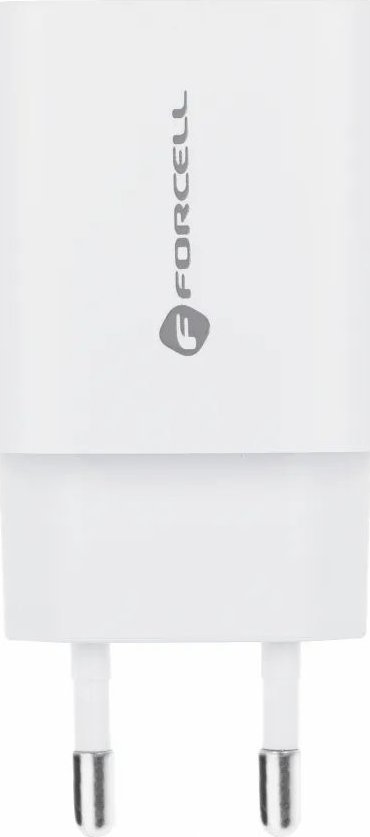 Karikues rrjeti Forcell 30W, 3A, 2 porta USB A dhe USB C, i bardhë