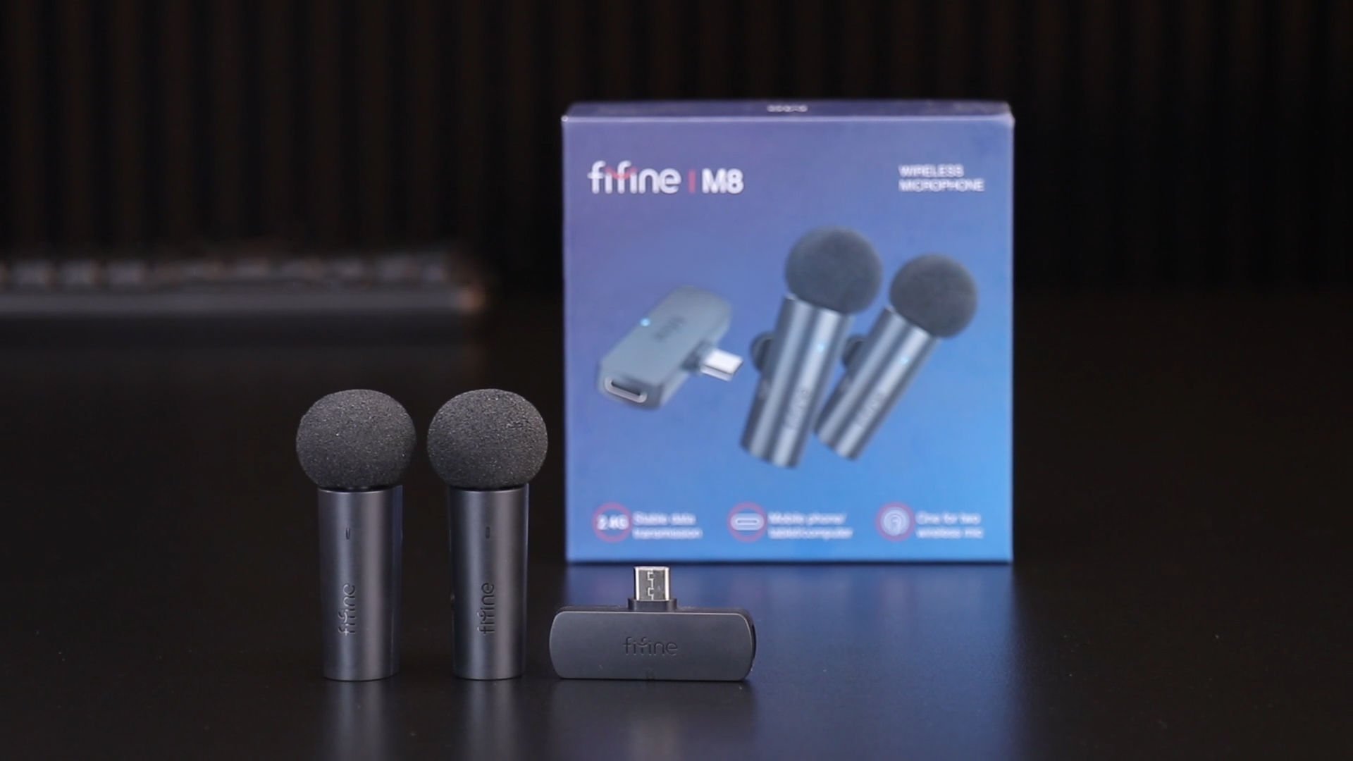 Mikrofon wireless Fifine M8, 2.4GHz, 2 mikrofona, për telefon dhe kamera