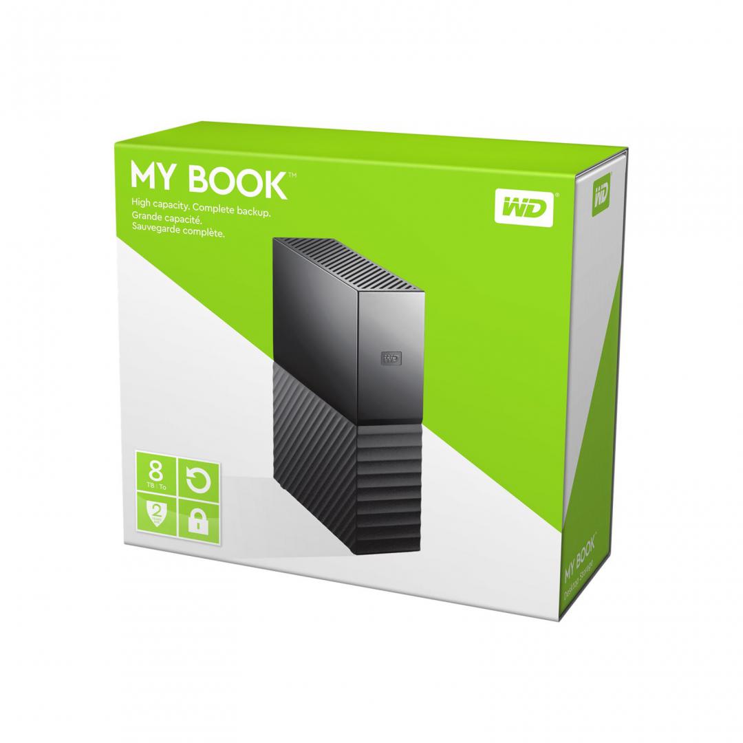 Hard disk i jashtëm WD My Book, 8TB, USB 3.0, i zi