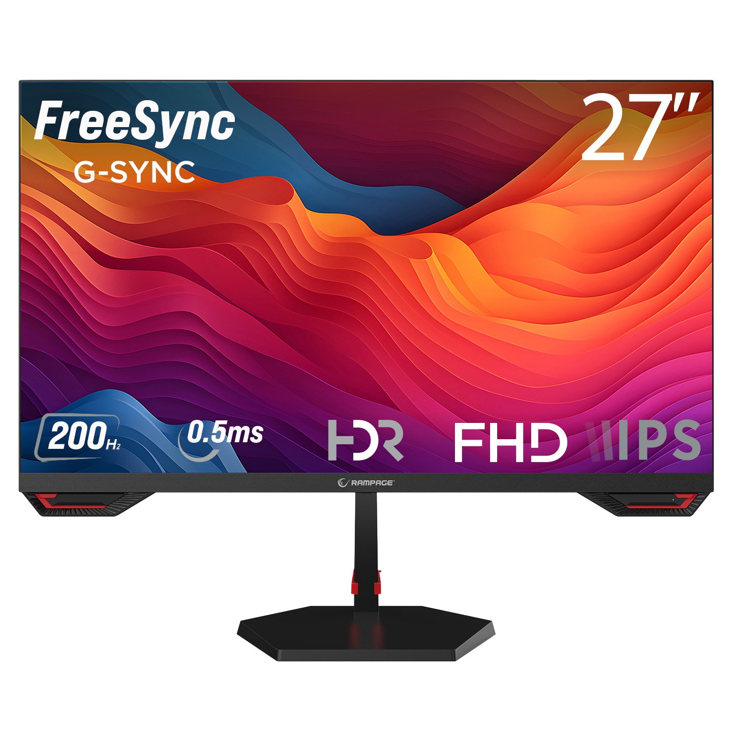 Monitor Gaming Rampage CRIMSON CR27R200 – 27″ FHD, 200Hz, 0.5ms, Fast IPS