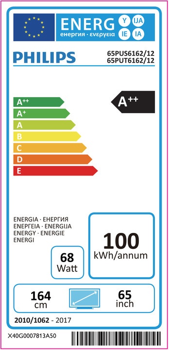 Televizor Philips 65PUS6162 - 5 " (164 cm), i zi