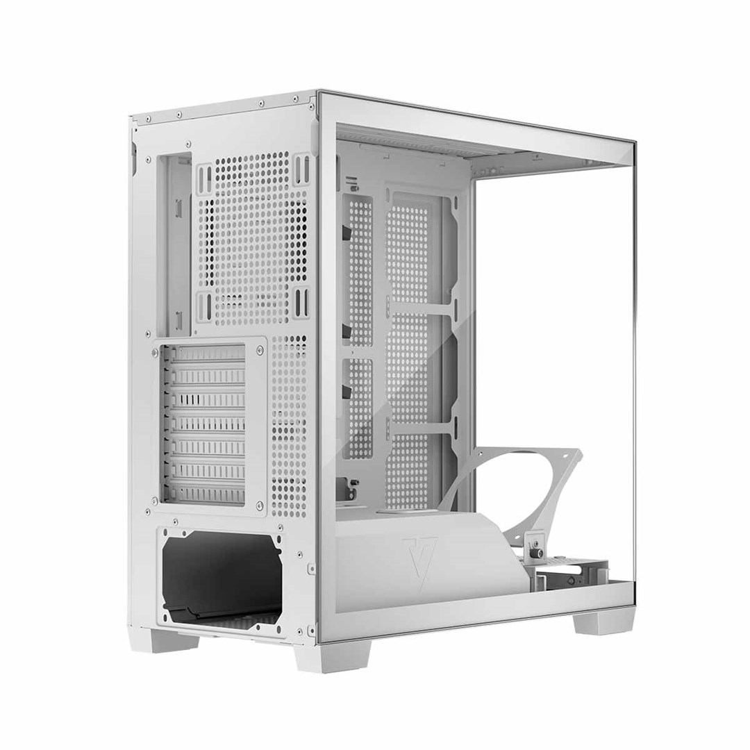 Kuti kompjuteri Modecom Stellar NF ARGB 20, ATX, pa ventilatorë, e bardhë