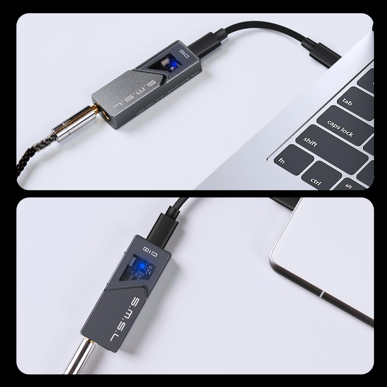 Dekoder audio portabël S.M.S.L D10, DAC me amplifikator kufjesh, 500mW, 3.5mm dhe 4.4mm