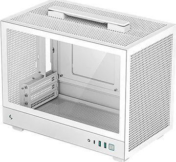 Kuti kompjuteri DeepCool CH160 WH, mini ITX, xham i temperuar, e bardhë