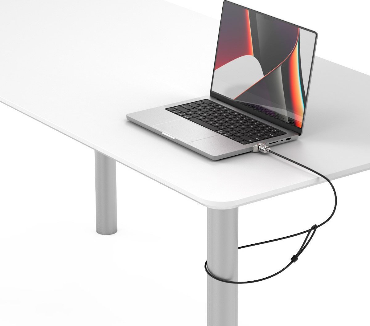 Adapter sigurie Compulocks Ledge Lock për MacBook Pro 14" M1 M2 M3, pa ngjitës, i argjendtë