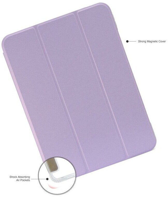 Mbrojtëse tablet Pipetto Origami No7 Tri-Folio, për iPad 10.9" 2022 dhe 11" 2025, magnetike, vjollcë