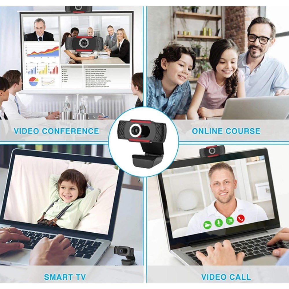 Webkamera Techly I-WEBCAM-60T, Full HD 1080p, USB 2.0, e zezë