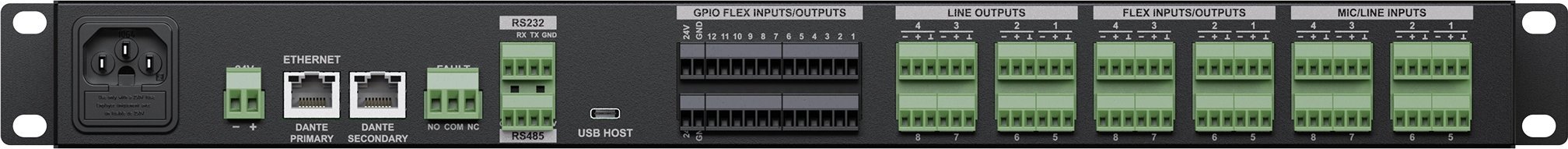 Matrix audio rrjeti Audac Luna-F, HiFi komponent profesional, montim rack 19", i zi