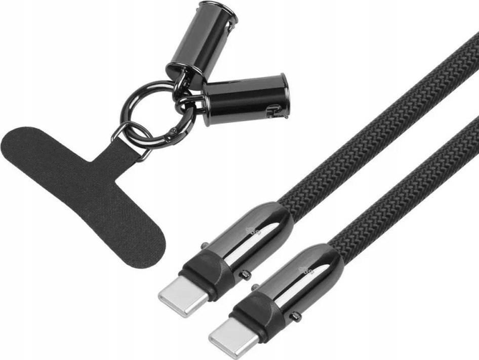 Kabllo varëse TB 2in1 USB C, 1.2 m, karikim i shpejtë, e zezë